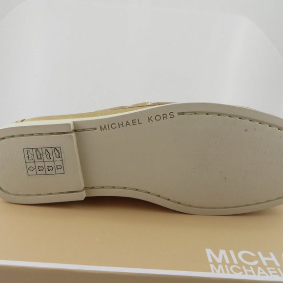 NIB Michael KORS MK 40R4BLFR1M GOLD MOCS SZ. 8 - Picture 3 of 4